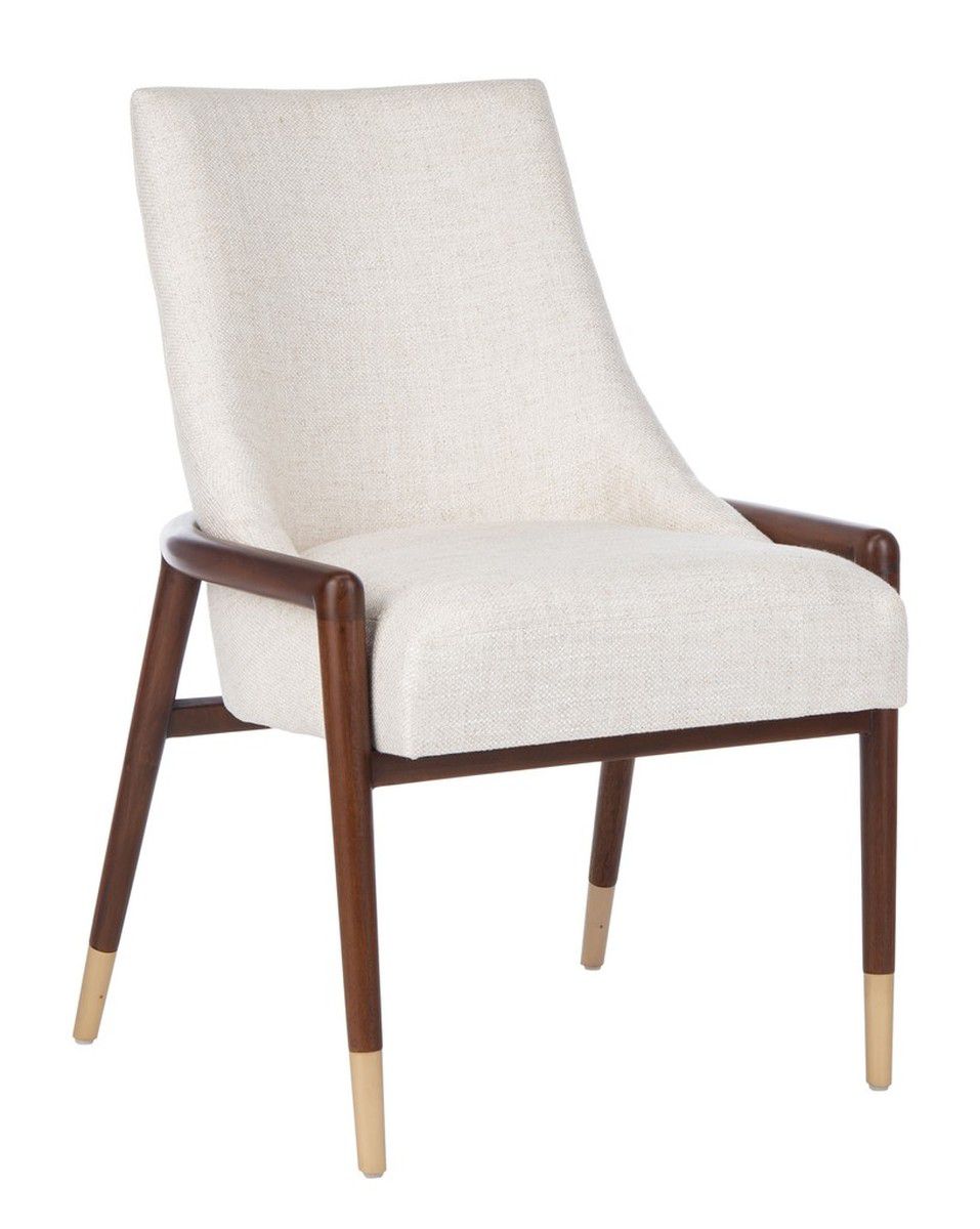 Safavieh Brennan Mid-Century Chair - Cream | Dining Chairs | Modishstore - 3