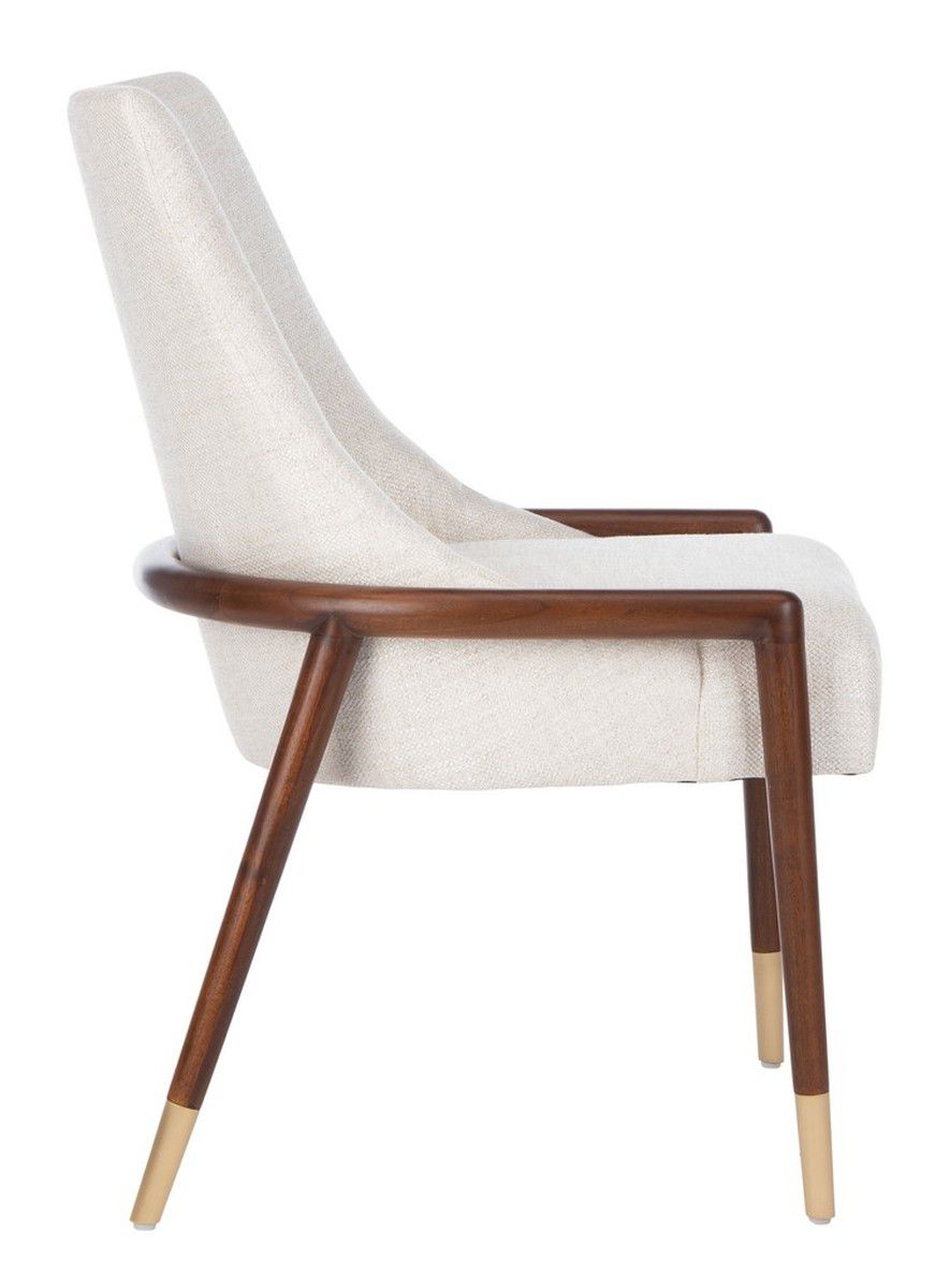 Safavieh Brennan Mid-Century Chair - Cream | Dining Chairs | Modishstore - 4