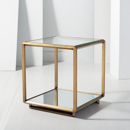 Safavieh Florabella Mirrored Accent Table- Bronze | Accent Tables | Modishstore