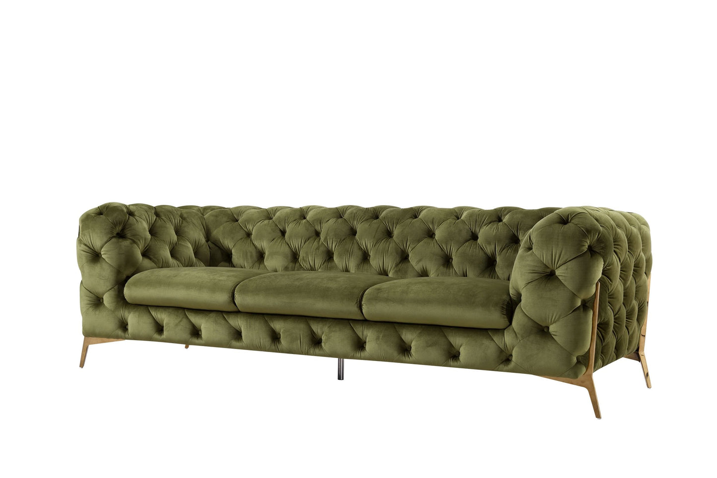 Divani Casa Sheila - Transitional Green Fabric Sofa-2