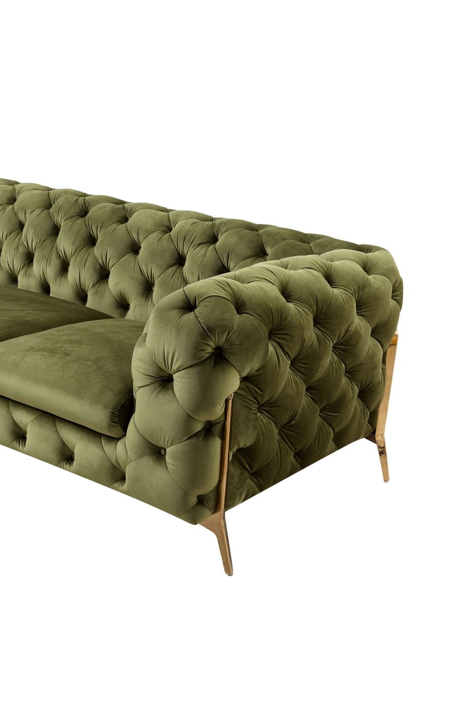 Divani Casa Sheila - Transitional Green Fabric Sofa-4