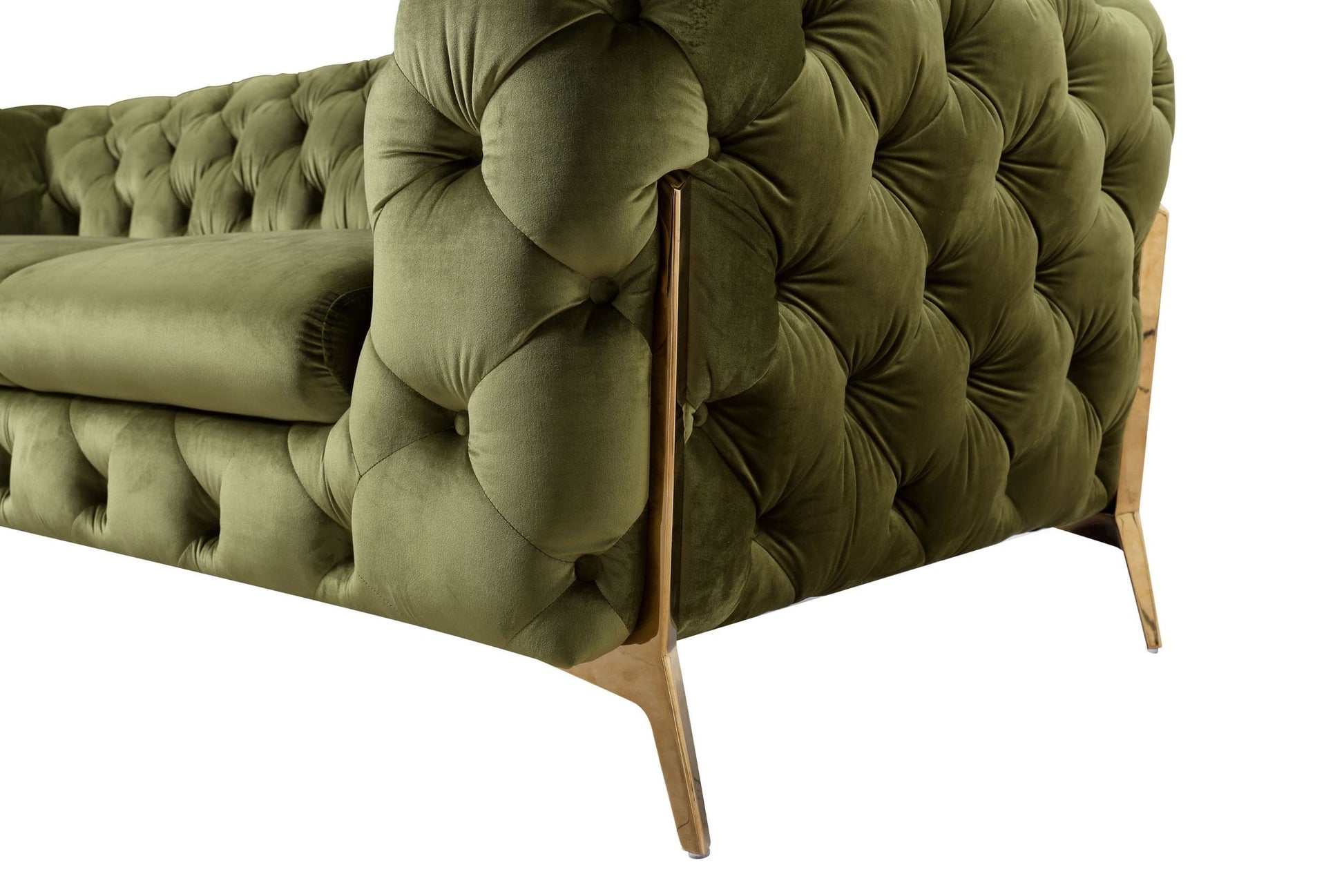 Divani Casa Sheila - Transitional Green Fabric Sofa-5