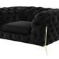 Divani Casa Sheila - Transitional Black Fabric Chair | Modishstore | Lounge Chairs