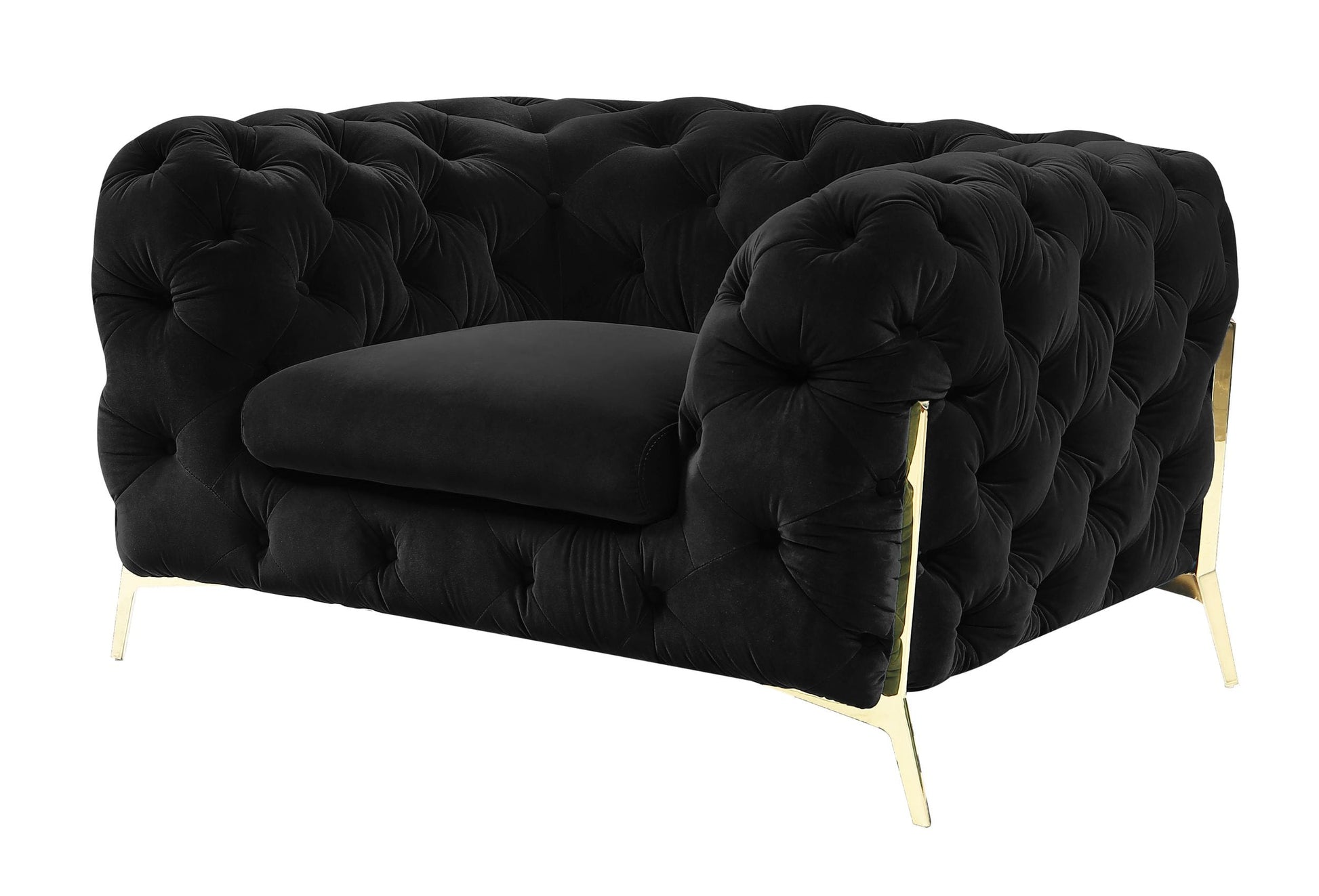 Divani Casa Sheila - Transitional Black Fabric Chair | Modishstore | Lounge Chairs