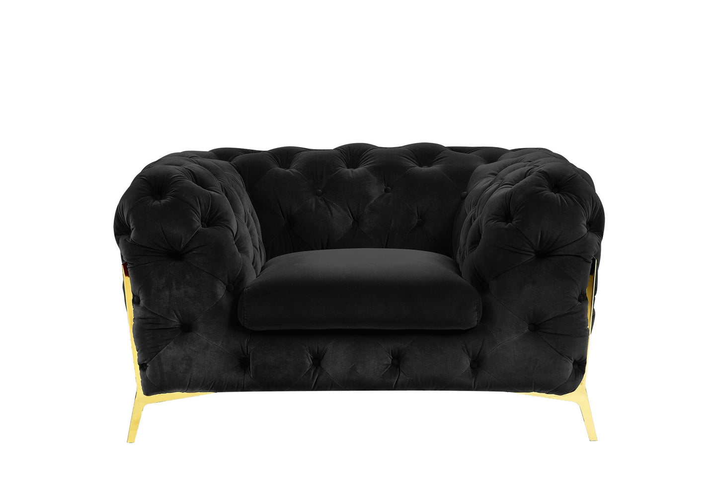 Divani Casa Sheila - Transitional Black Fabric Chair-2