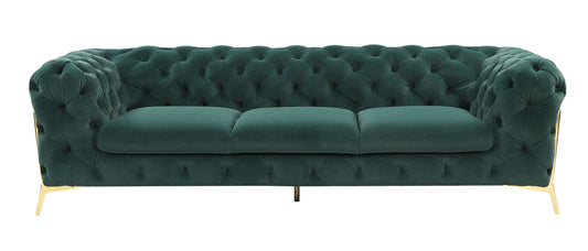 Divani Casa Sheila - Transitional Emerald Green Fabric Sofa | Sofas | Modishstore