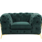 Divani Casa Sheila - Transitional Emerald Green Fabric Chair | Lounge Chairs | Modishstore - 2