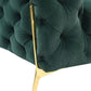 Divani Casa Sheila - Transitional Emerald Green Fabric Chair | Lounge Chairs | Modishstore - 3