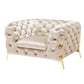 Divani Casa Sheila - Transitional Light Beige Fabric Chair | Lounge Chairs | Modishstore