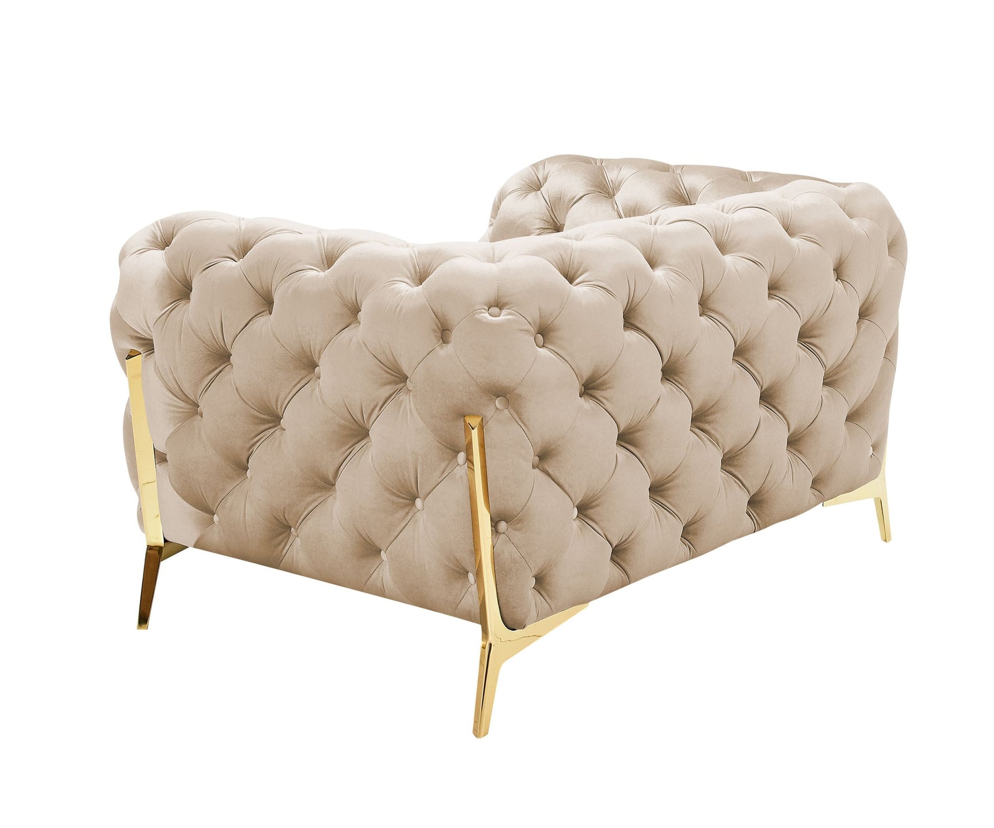 Divani Casa Sheila - Transitional Light Beige Fabric Chair | Lounge Chairs | Modishstore - 2