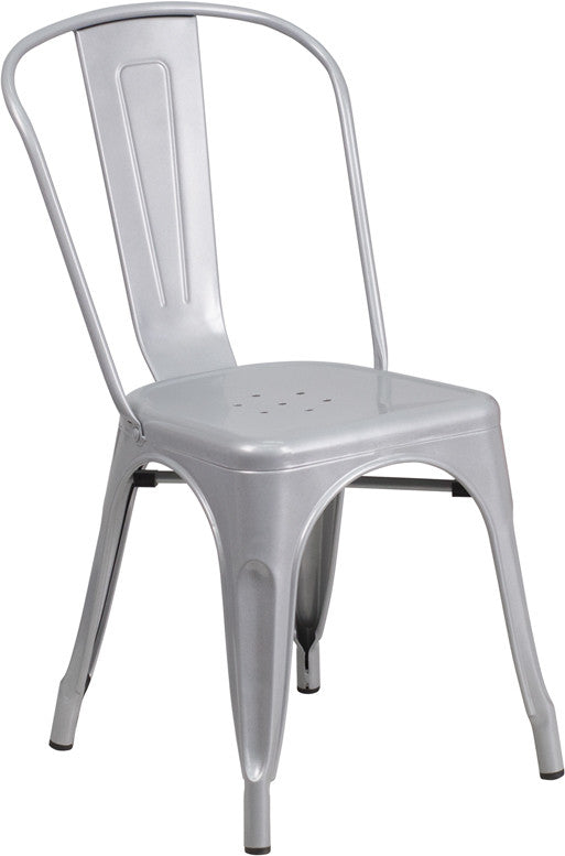 Flash Furniture Metal Indoor-Outdoor Stackable Chair | Outdoor Chairs | Modishstore-4
