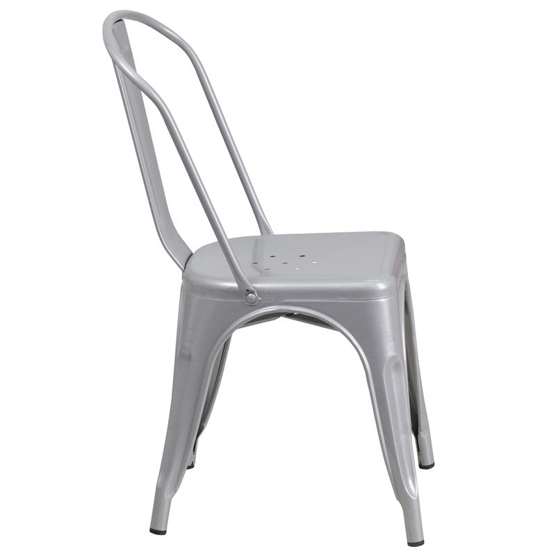 Flash Furniture Metal Indoor-Outdoor Stackable Chair | Outdoor Chairs | Modishstore-14