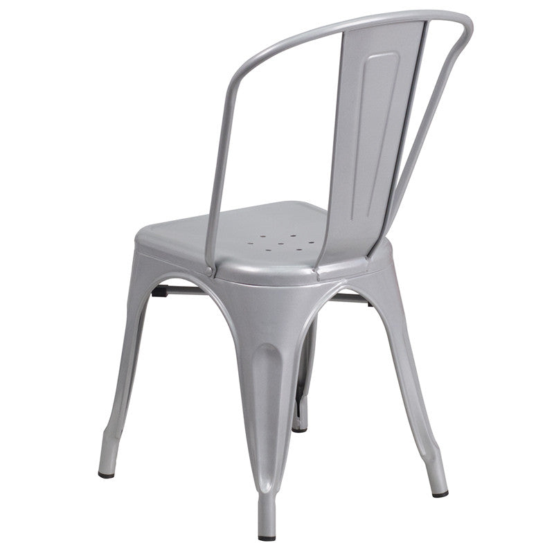 Flash Furniture Metal Indoor-Outdoor Stackable Chair | Outdoor Chairs | Modishstore - 30