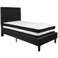 Roxbury Twin Size Tufted Upholstered Platform Bed In Black Fabric With Pocket Spring Mattress By Flash Furniture | Beds | Modishstore - 2