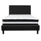 Roxbury Queen Size Tufted Upholstered Platform Bed In Black Fabric With Pocket Spring Mattress By Flash Furniture | Beds | Modishstore - 3