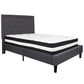 Roxbury Full Size Tufted Upholstered Platform Bed In Dark Gray Fabric With Pocket Spring Mattress By Flash Furniture | Beds | Modishstore - 2