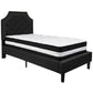 Brighton Twin Size Tufted Upholstered Platform Bed In Black Fabric With Pocket Spring Mattress By Flash Furniture | Beds | Modishstore - 2