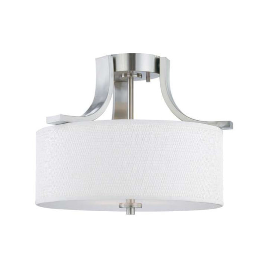 Pendenza 2-Light Ceiling Lamp in Brushed Nickel | Ceiling Lamps | Modishstore