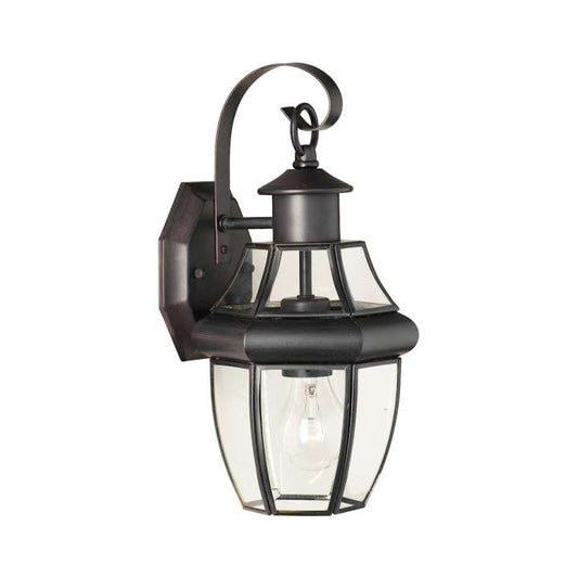 Heritage 1-Light Outdoor Wall Lantern in Painted Bronze | Sconces | Modishstore