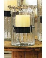 Kalalou Ribbed Glass Candle Cylinder With Rustic Insert-2