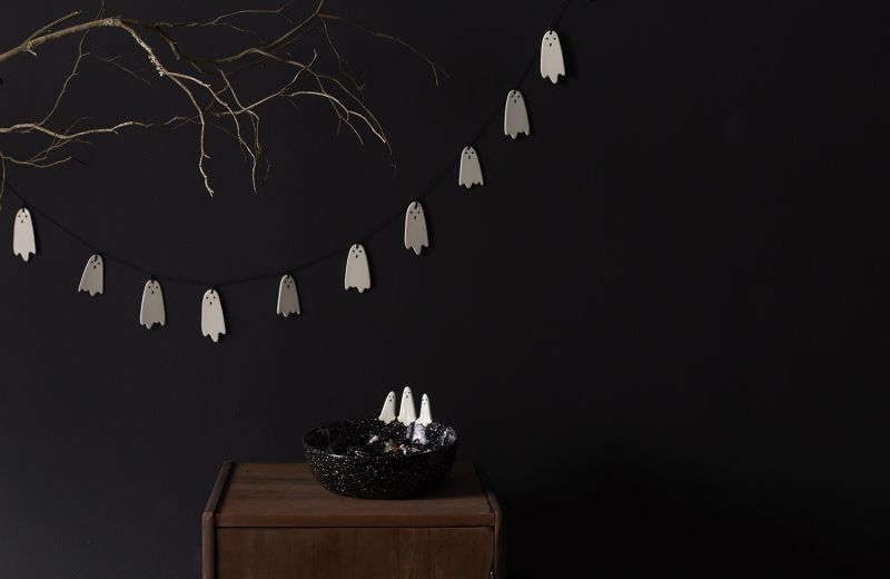 Spooky Ghost Garland By Accent Decor | Garland & Wreath | Modishstore - 1