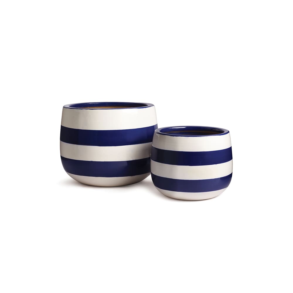 Barclay Butera Bayside Hand-Painted Pots-Set of 2 By Napa Home & Garden | Outdoor Planters, Troughs & Cachepots | Modishstore