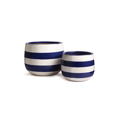 Barclay Butera Bayside Hand-Painted Pots-Set of 2 By Napa Home & Garden