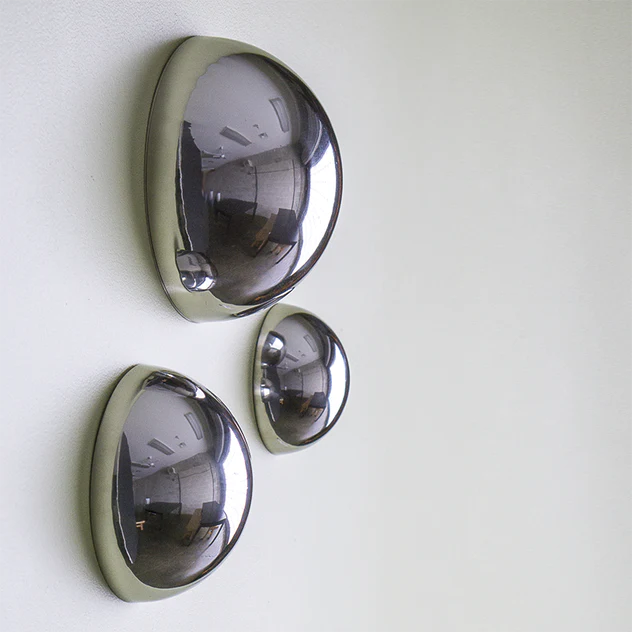 Stainless Steel 6"D Half Ball By Gold Leaf Design Group | Wall Art | Modishstore - 6