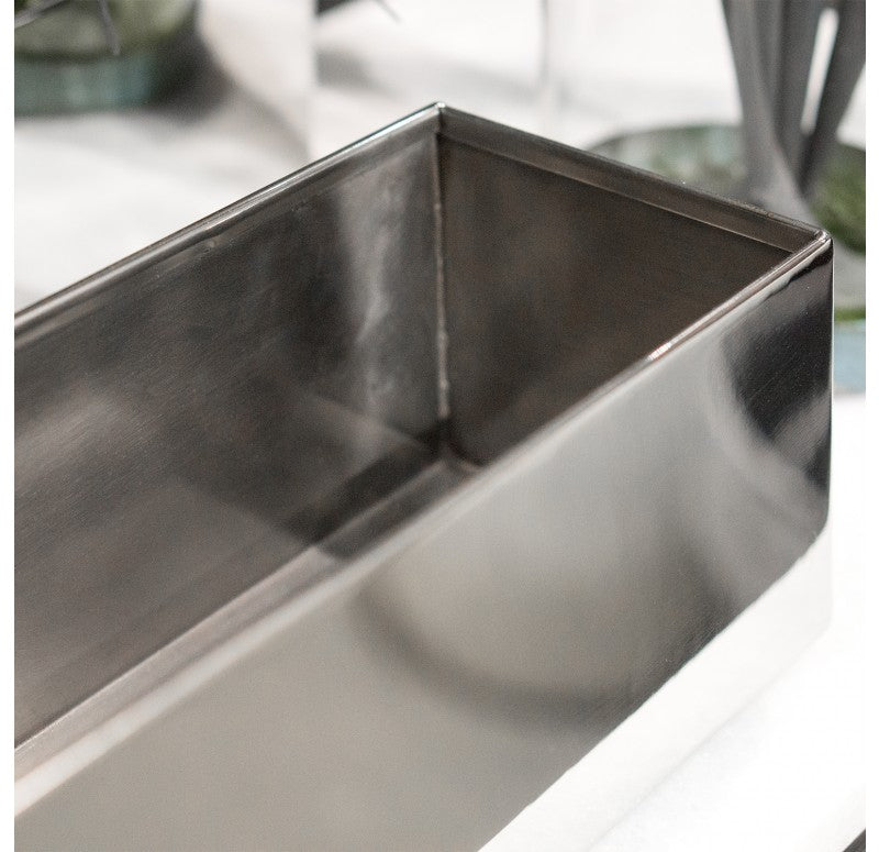 Linear Table Vase, Polished Stainless, 30"L by Gold Leaf Design Group | Vases | Modishstore