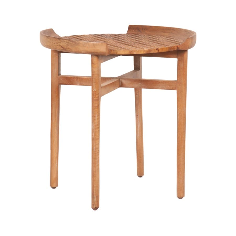 Gracie Cane Accent Table, Mango by Jeffan | Accent Tables | Modishstore