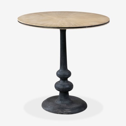 Perry Mindi Wood Accent Table Natural & Black by Jeffan | Accent Tables | Modishstore