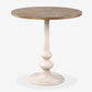 29.5" Perry Bayur/ Mindi Wood Accent Table, Cream by Jeffan | Accent Tables | Modishstore