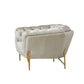 Divani Casa Stella - Transitional Beige Velvet Chair | Lounge Chairs | Modishstore - 2