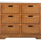 Safavieh Landers 6 Drawer Storage Unit - Honey Brown | Cabinets | Modishstore - 2