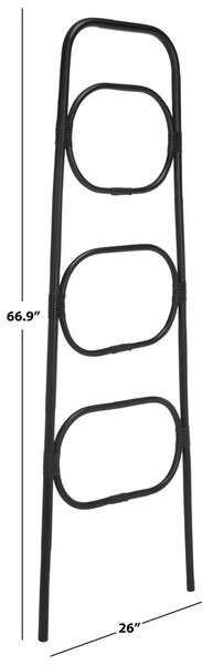 Safavieh Keita 3 Tier Towel Hanger - Black |  | Modishstore - 4