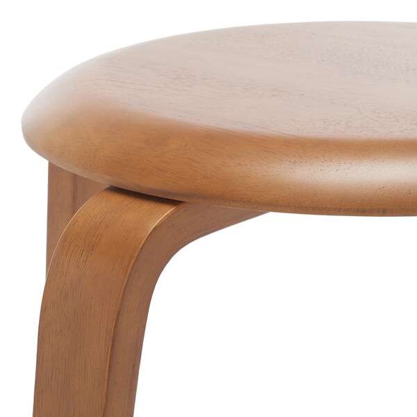 Safavieh Luella Stackable Stool - Walnut | Stools | Modishstore - 3