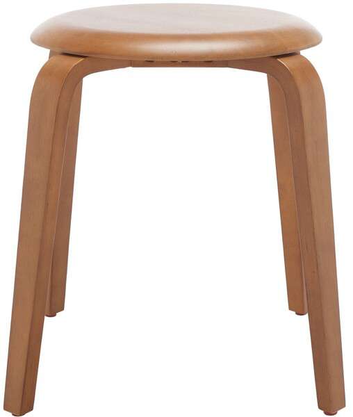 Safavieh Luella Stackable Stool - Walnut | Stools | Modishstore - 2