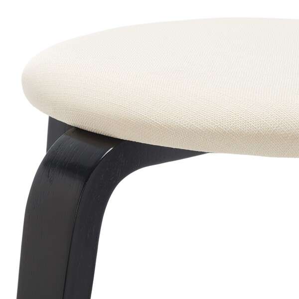 Safavieh Jo Upholstered Stackable Stool - Black | Stools | Modishstore - 3
