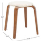 Safavieh Jo Upholstered Stackable Stool - Walnut | Stools | Modishstore - 4