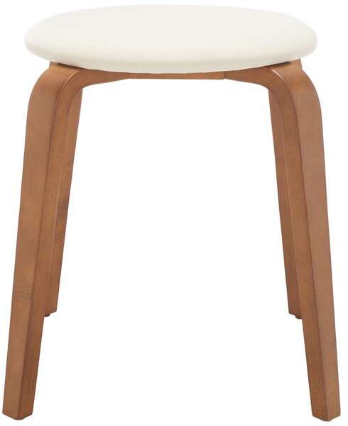 Safavieh Jo Upholstered Stackable Stool - Walnut | Stools | Modishstore - 2