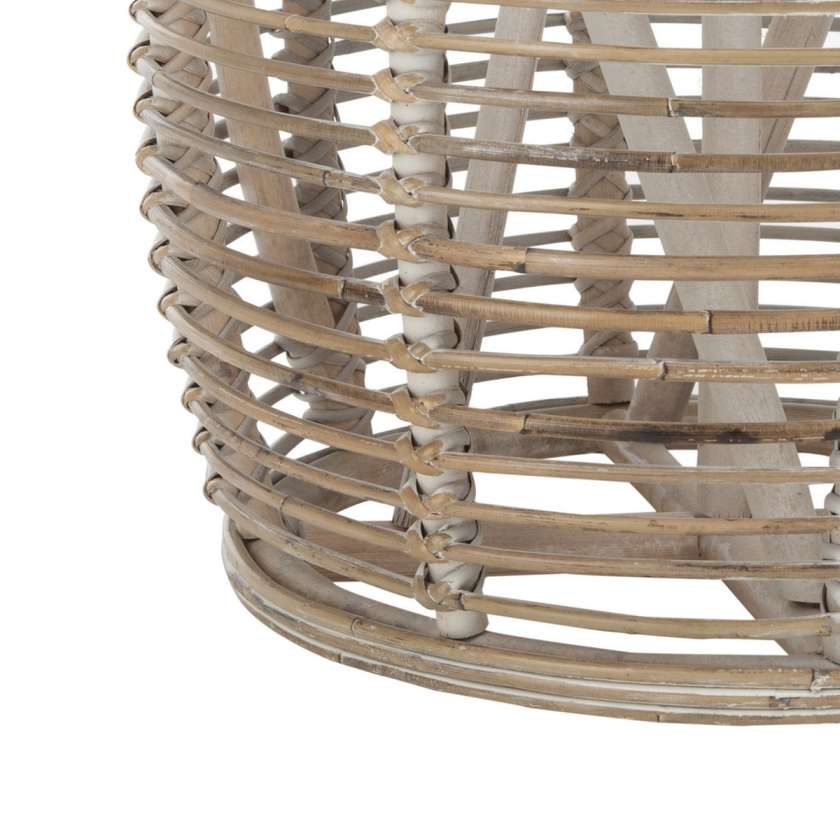 Safavieh Maui Rattan Drum Stool Table | Stools | Modishstore - 3