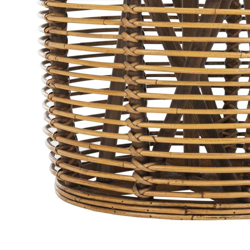 Safavieh Maui Rattan Drum Stool Table | Stools | Modishstore - 3