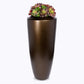 Fiberglass Small Barrel Planter, Brz/BK, By Gold Leaf Design Group | Planters, Troughs & Cachepots |  Modishstore