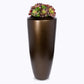 Fiberglass Small Barrel Planter, Brz/BK, By Gold Leaf Design Group | Planters, Troughs & Cachepots | Modishstore