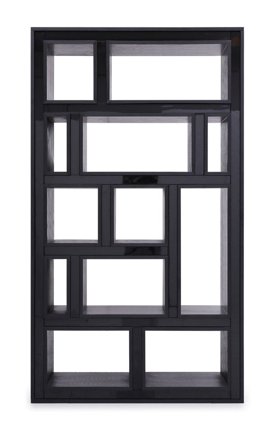 Modrest Suffolk - Contemporary Black Ash Bookcase | Modishstore | Bookcases