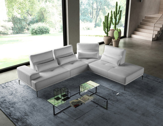 Coronelli Collezioni Sunset - Contemporary Italian White Leather RAF Sectional Sofa | Sofas |   Modishstore 