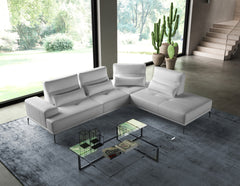 Coronelli Collezioni Sunset - Contemporary Italian White Leather RAF Sectional Sofa