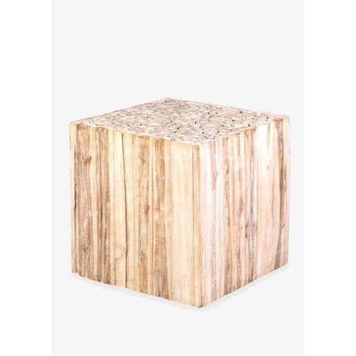Grayson Teakwood Accent Table - White Wash by Jeffan | Accent Tables | Modishstore - 10