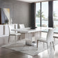 Modrest Kingsley Modern Marble & Stainless Steel Dining Table-2