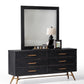 Vig Furniture Modrest Tabitha Modern Dark Brown Recycled Pine Mirror | Modishstore | Mirrors